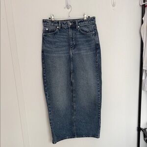 Mango Blue Denim Skirt